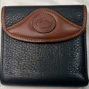 Dooney & Bourke Black and Brown Leather Wallet